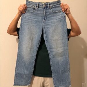 Madewell Curve Blue Straight Leg Jeans (high rise)